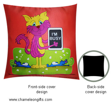Cushion Cover - cushion_cat_busy